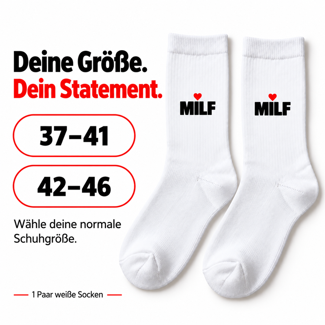 MILF Socken in den Größen 37–41 und 42–46