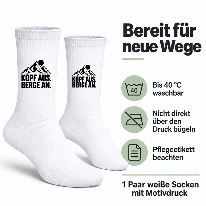 Kopf aus. Berge an. – Pflegehinweise bis 40 °C