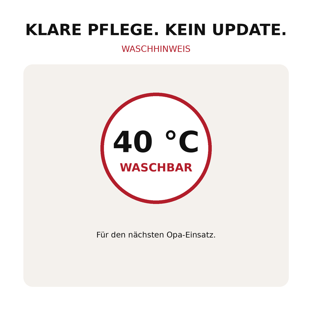 Pflegehinweis PEPAM Opa Socken waschbar bei 40 Grad
