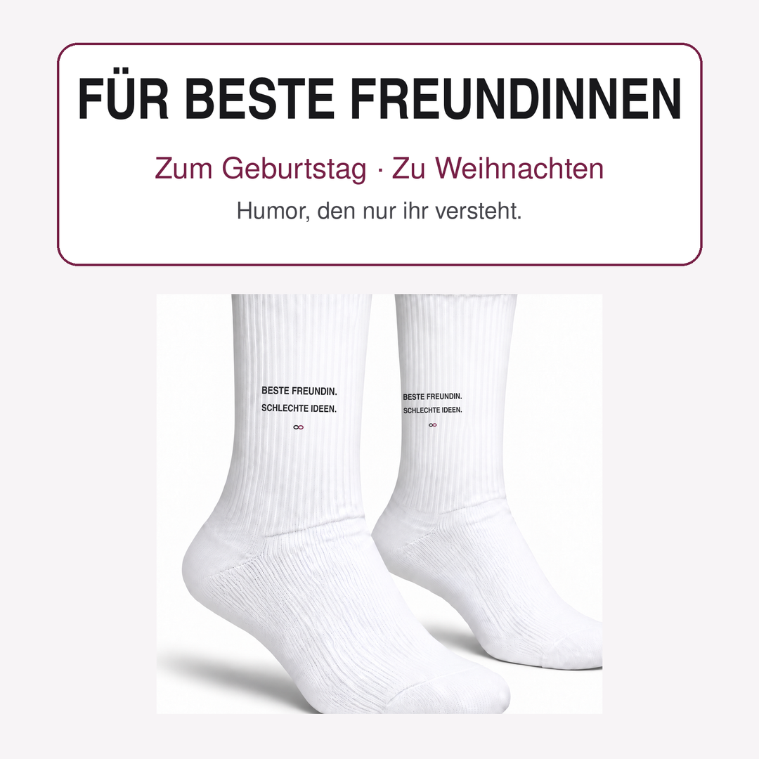 Geschenkidee Beste Freundin Socken zum Geburtstag und zu Weihnachten