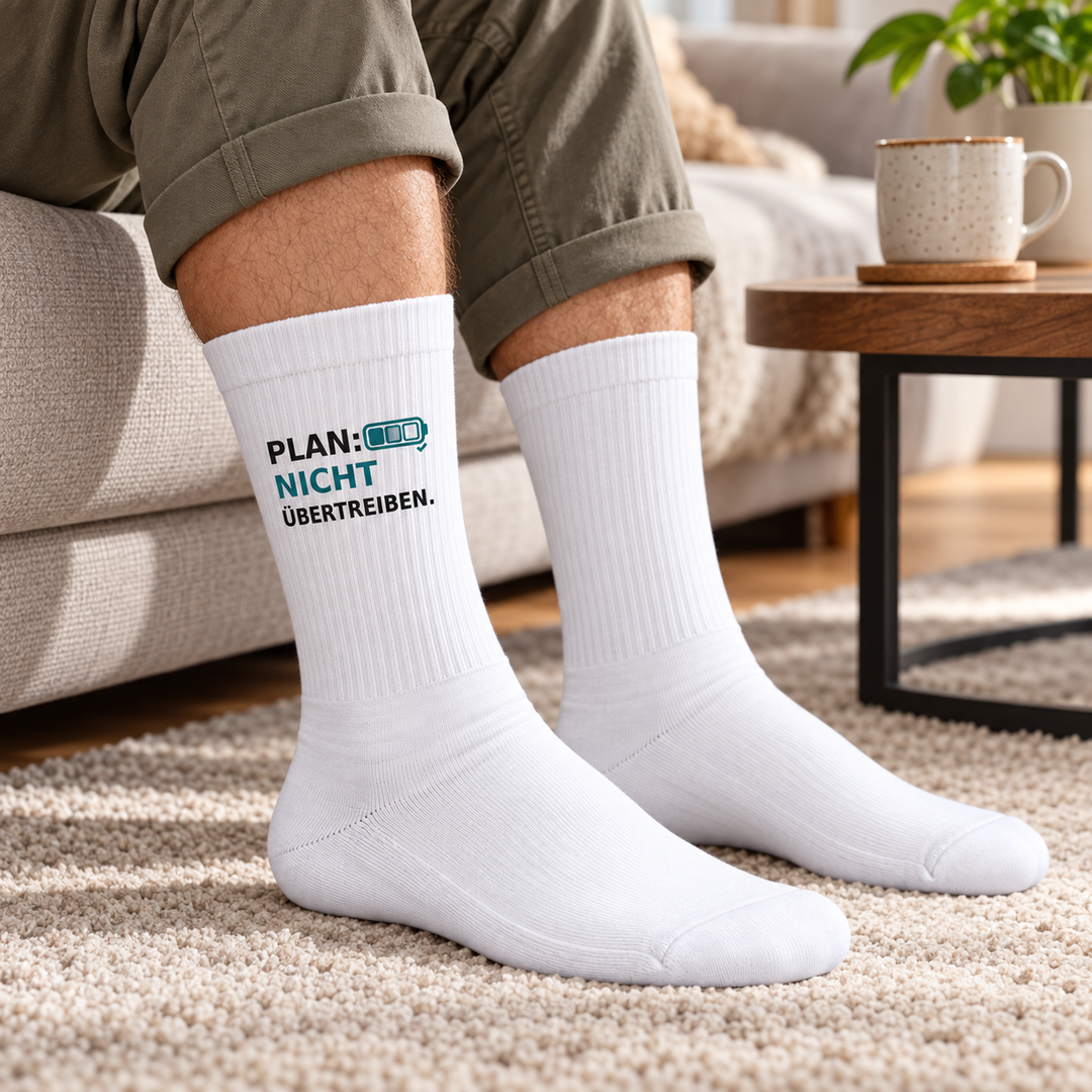 Plan: Nicht übertreiben. – Socken im Alltag