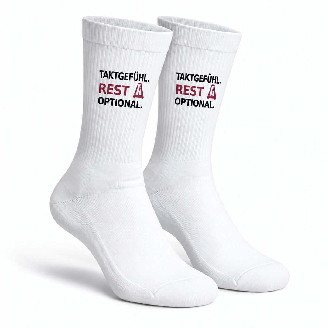 Taktgefühl. Rest optional. – Weiße Socken als Paar