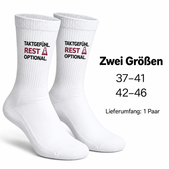 Taktgefühl. Rest optional. – Größen 37–41 und 42–46