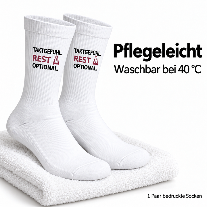 Taktgefühl. Rest optional. – Waschbar bei 40 °C