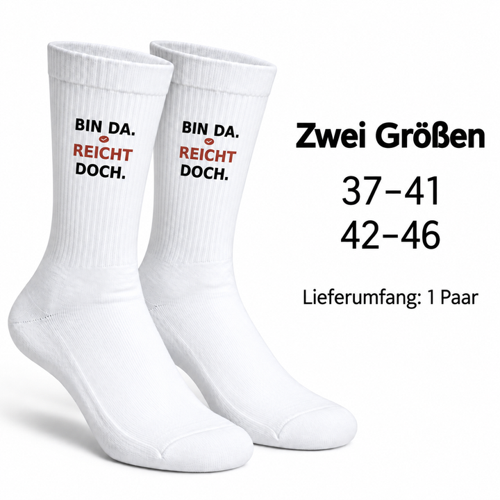 Bin da. Reicht doch. – Größen 37–41 und 42–46