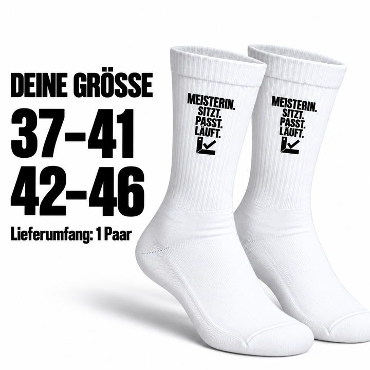 Handwerkerin-Socken in den Größen 37–41 und 42–46, Lieferumfang ein Paar