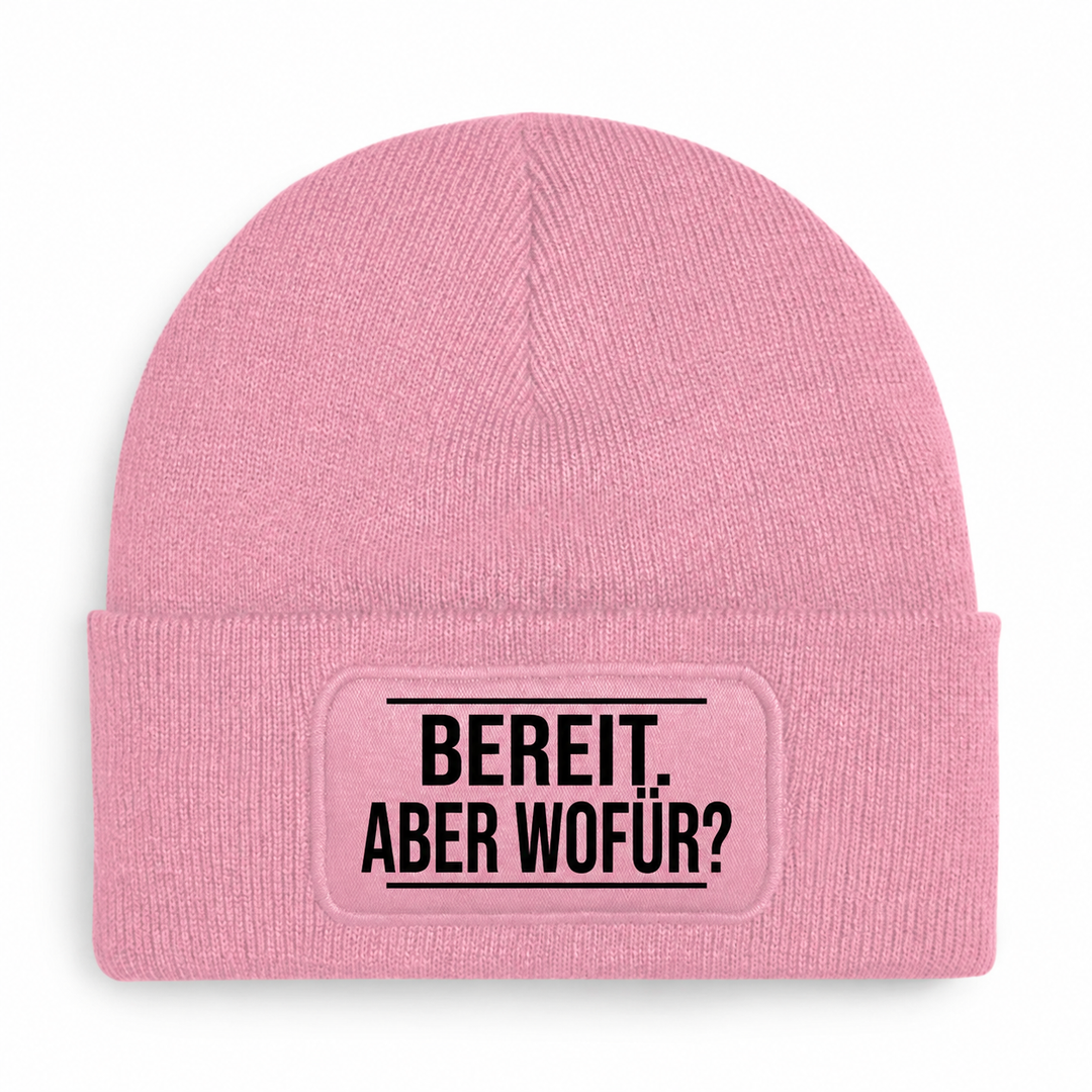 Mütze BEREIT. ABER WOFÜR? in Rosa