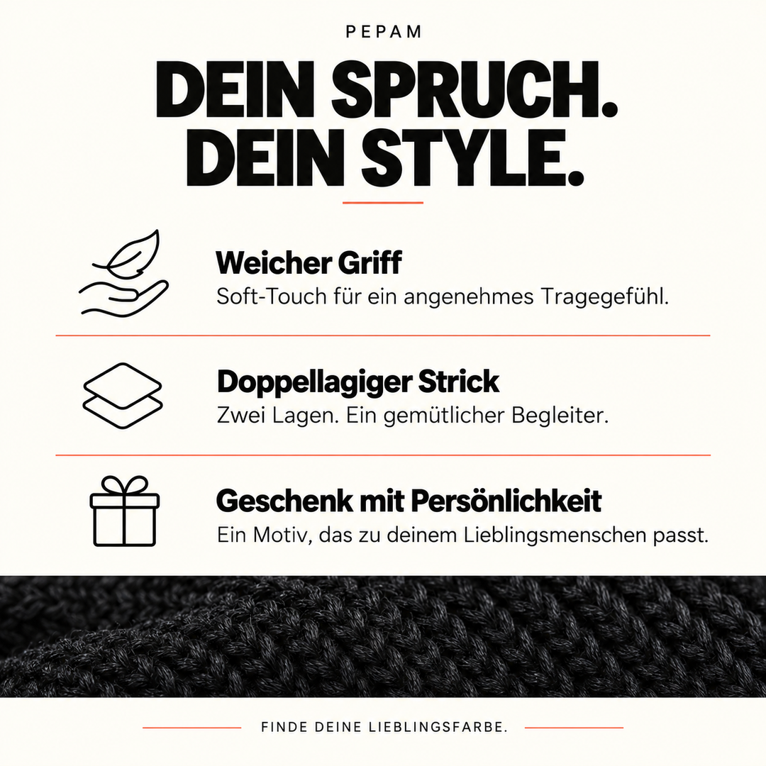 PEPAM Mützen – weicher Griff, doppellagiger Strick und Geschenk mit Persönlichkeit