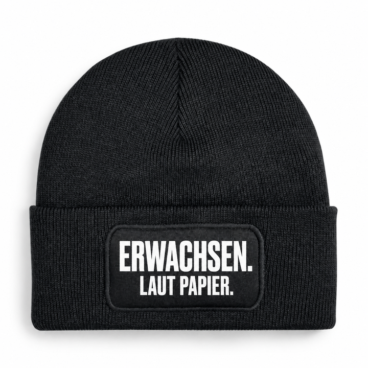 Mütze ERWACHSEN. LAUT PAPIER. – Schwarz