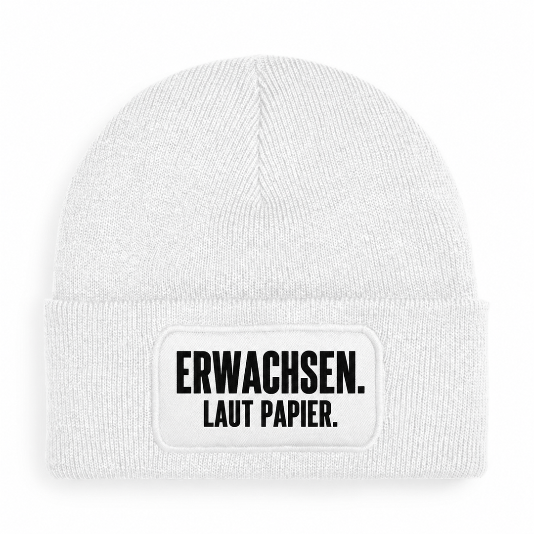 Mütze ERWACHSEN. LAUT PAPIER. – Weiß