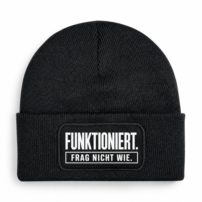 Mütze „FUNKTIONIERT. FRAG NICHT WIE.“ – 7 Farben