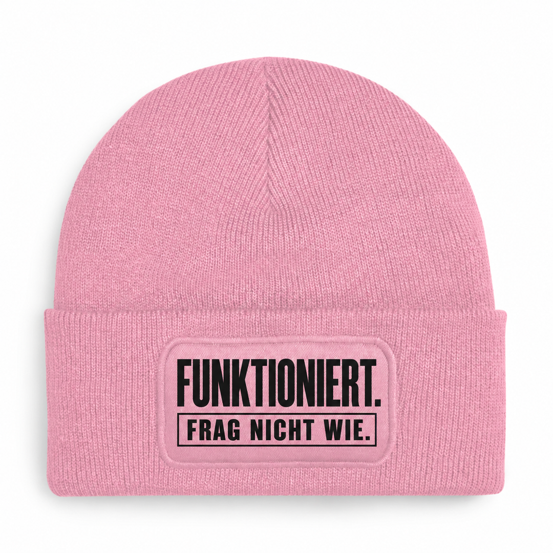 Mütze FUNKTIONIERT. FRAG NICHT WIE. – Rosa