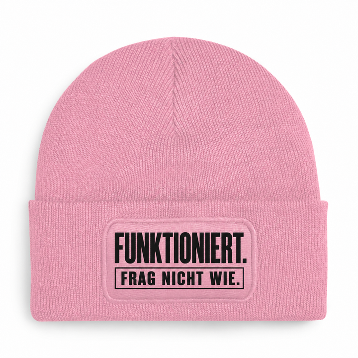 Mütze FUNKTIONIERT. FRAG NICHT WIE. – Rosa