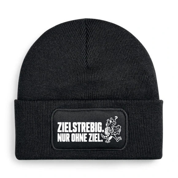 Mütze „ZIELSTREBIG. NUR OHNE ZIEL.“ – Comic-Gecko | 7 Farben