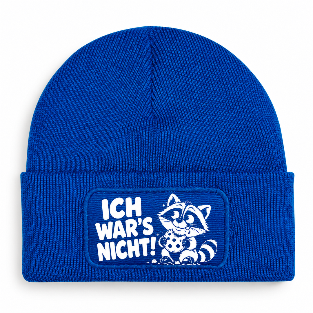 Mütze ICH WAR’S NICHT! Waschbär Blau