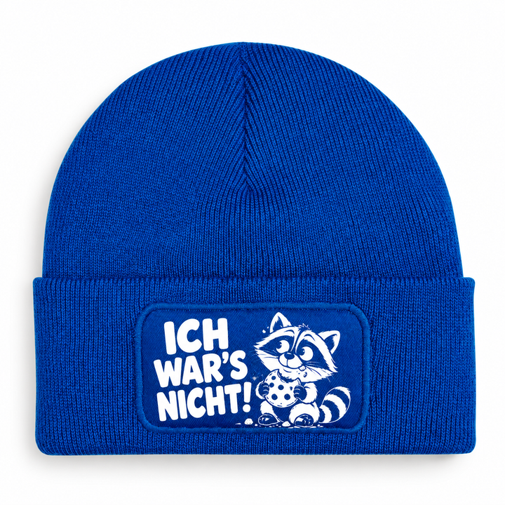 Mütze ICH WAR’S NICHT! Waschbär Blau