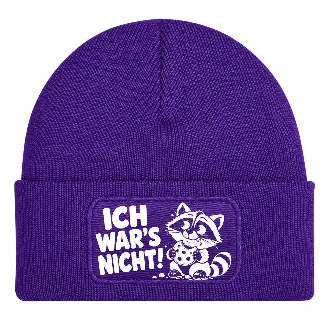 Mütze ICH WAR’S NICHT! Waschbär Lila