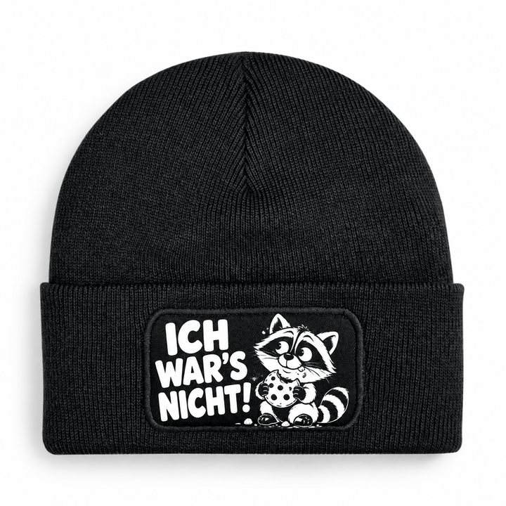 Mütze ICH WAR’S NICHT! Waschbär Schwarz