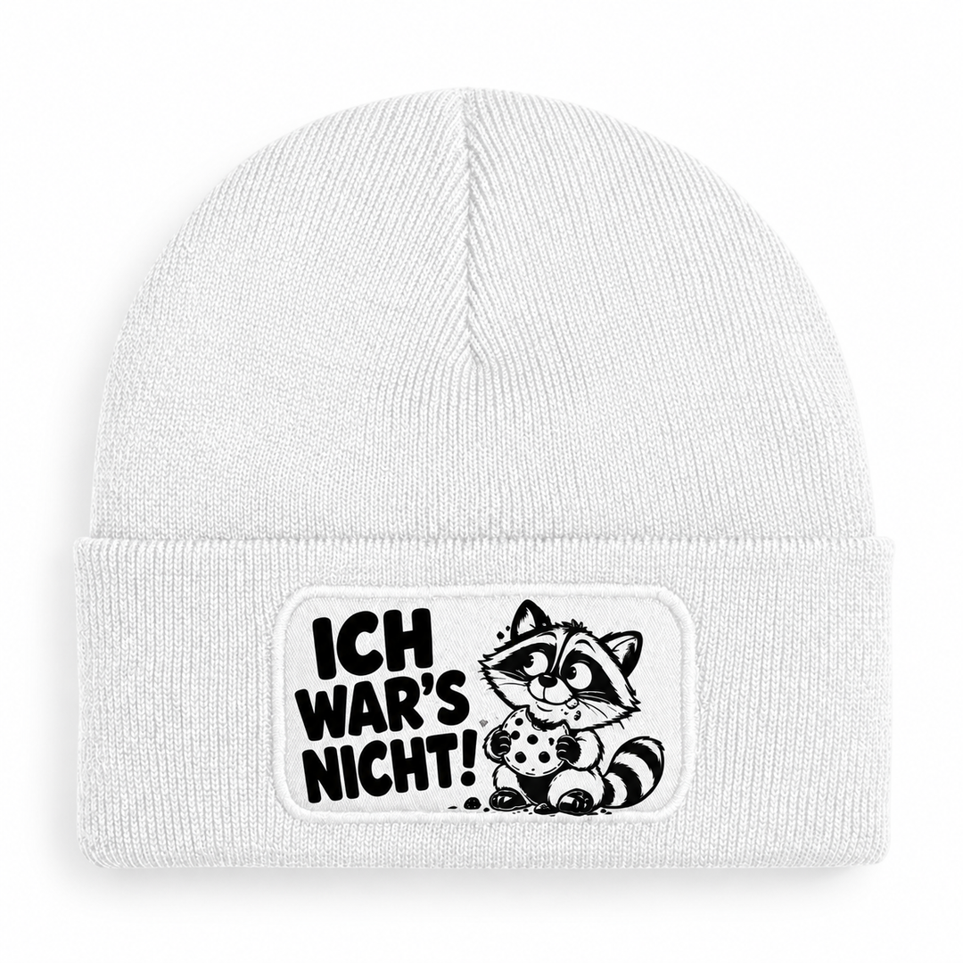 Mütze ICH WAR’S NICHT! Waschbär Weiß