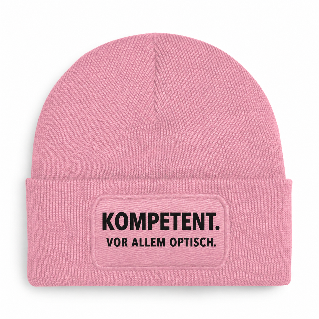Mütze KOMPETENT. VOR ALLEM OPTISCH. – Rosa