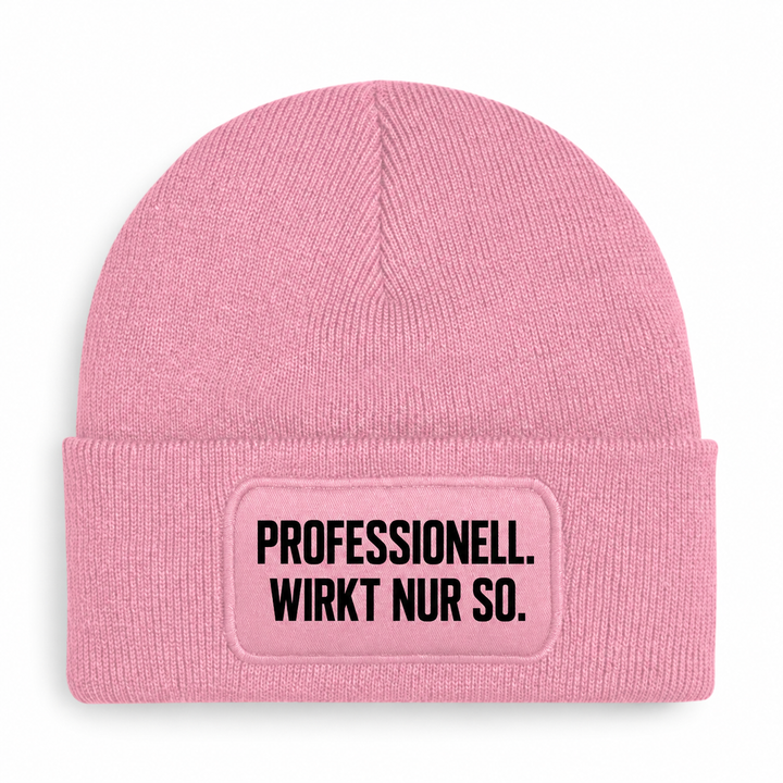 PEPAM Mütze „PROFESSIONELL. WIRKT NUR SO.“ in Rosa