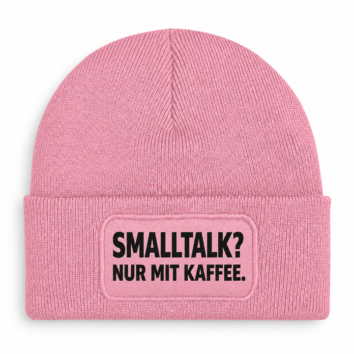 PEPAM Mütze SMALLTALK? NUR MIT KAFFEE. – Rosa