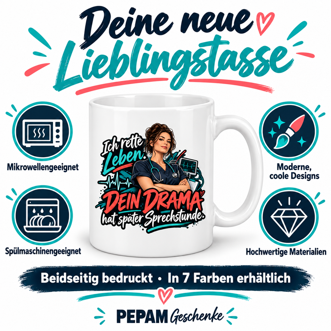 PEPAM Pflegekraft-Tasse – Vorteile und 7 Farben