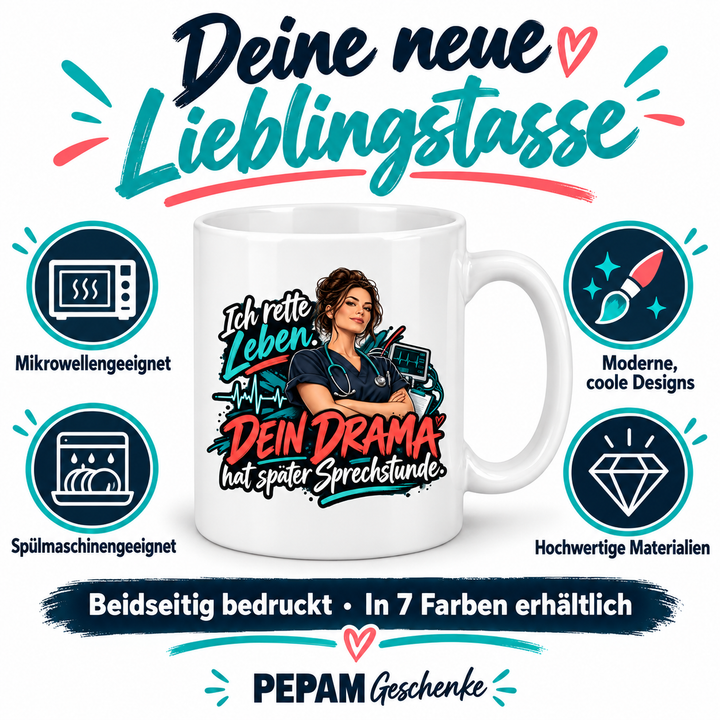 PEPAM Pflegekraft-Tasse – Vorteile und 7 Farben