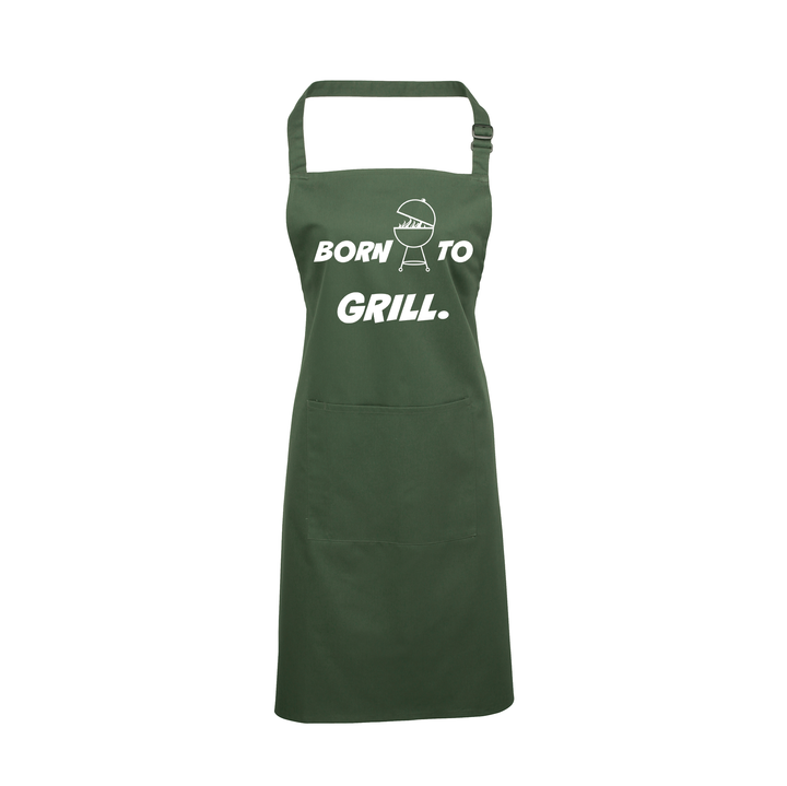 Grillschürze „Born to Grill“ – Lustige BBQ Schürze für Männer | Perfektes Geschenk für Grillmeister