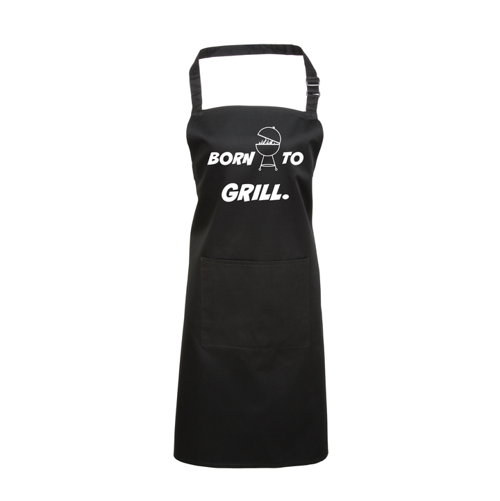 Grillschürze „Born to Grill“ – Lustige BBQ Schürze für Männer | Perfektes Geschenk für Grillmeister