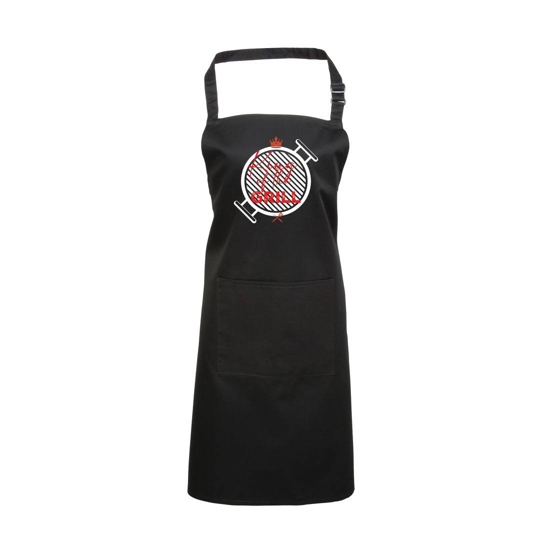 Grillschürze „King of the Grill“ – Lustige BBQ Schürze für Männer | Perfektes Geschenk für Grillmeister