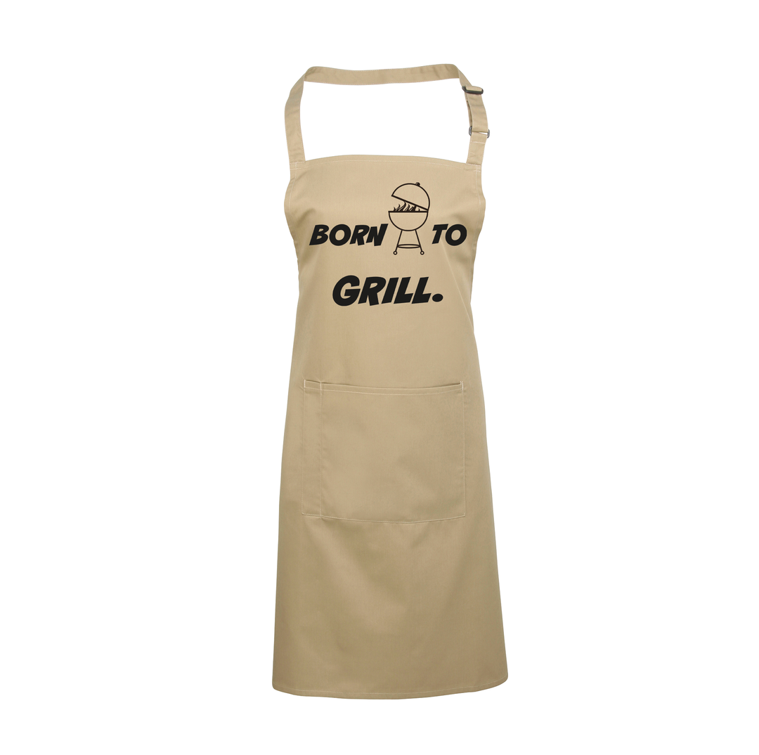 Grillschürze „Born to Grill“ – Lustige BBQ Schürze für Männer | Perfektes Geschenk für Grillmeister