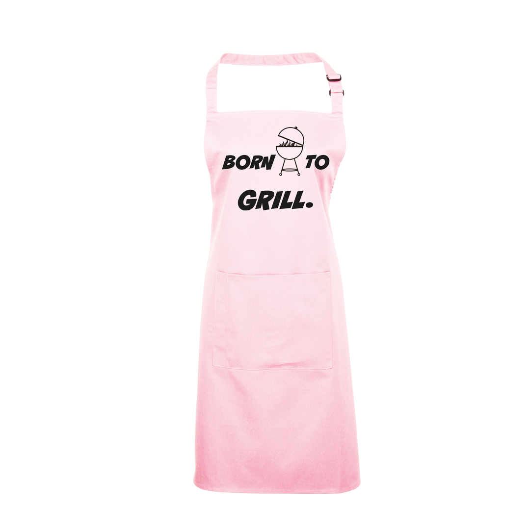 Grillschürze „Born to Grill“ – Lustige BBQ Schürze für Männer | Perfektes Geschenk für Grillmeister