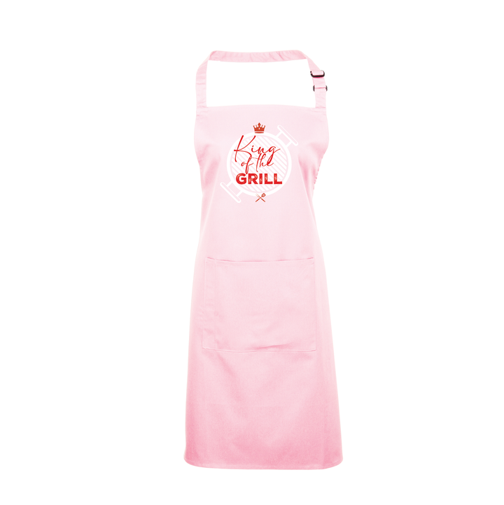 Grillschürze „King of the Grill“ – Lustige BBQ Schürze für Männer | Perfektes Geschenk für Grillmeister