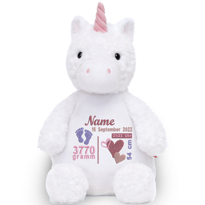 Kuscheltier Einhorn mit Namen