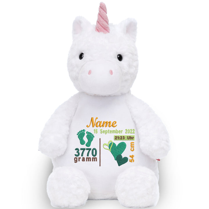 Kuscheltier Einhorn mit Namen