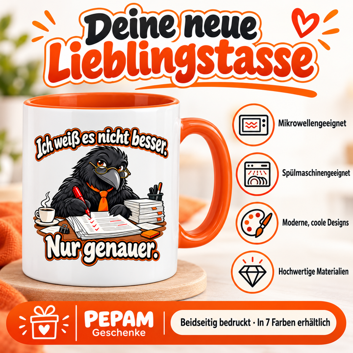 PEPAM Geschenke – Vorteile der lustigen Raben-Tasse.
