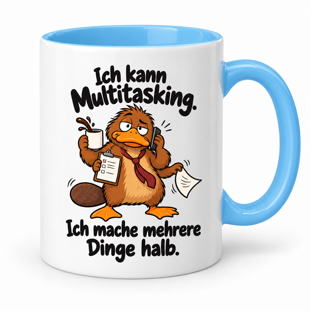 Schnabeltier-Tasse Multitasking – Blau