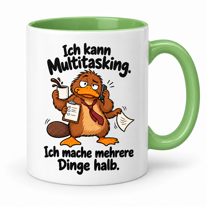 Schnabeltier-Tasse Multitasking – Grün