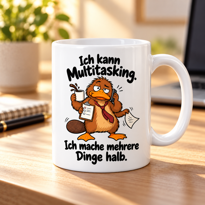 Schnabeltier-Tasse Multitasking – Lifestyle
