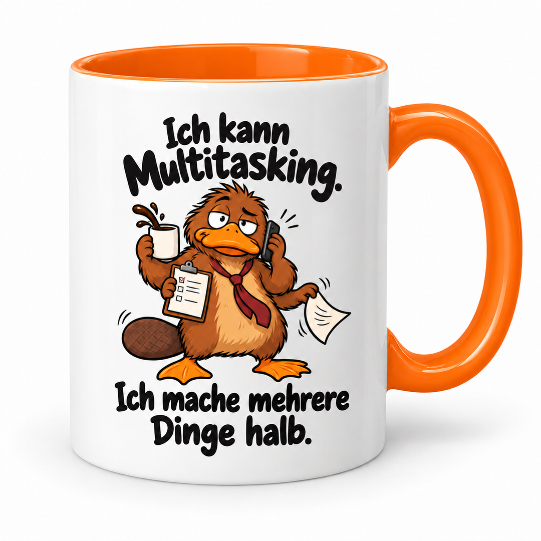 Schnabeltier-Tasse Multitasking – Orange