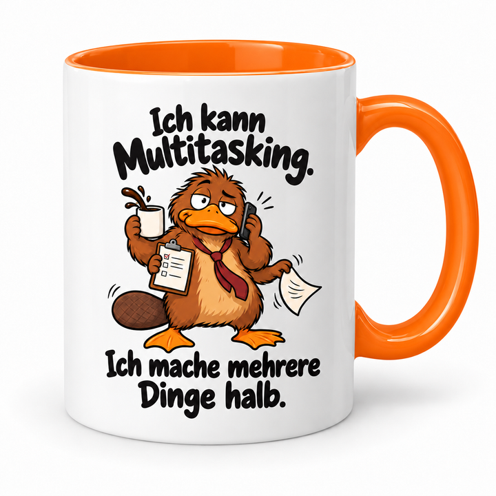 Schnabeltier-Tasse Multitasking – Orange