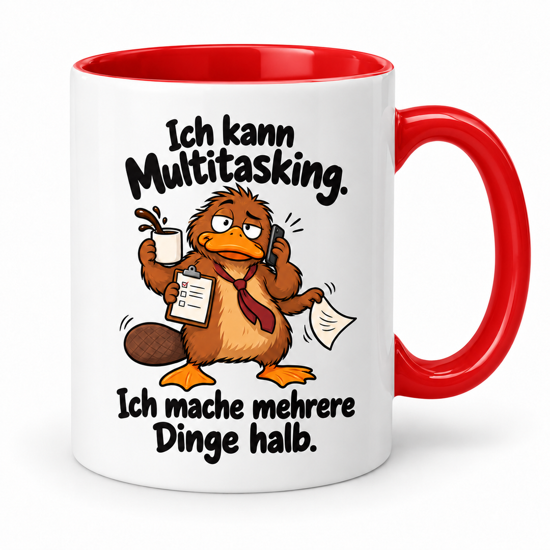 Schnabeltier-Tasse Multitasking – Rot