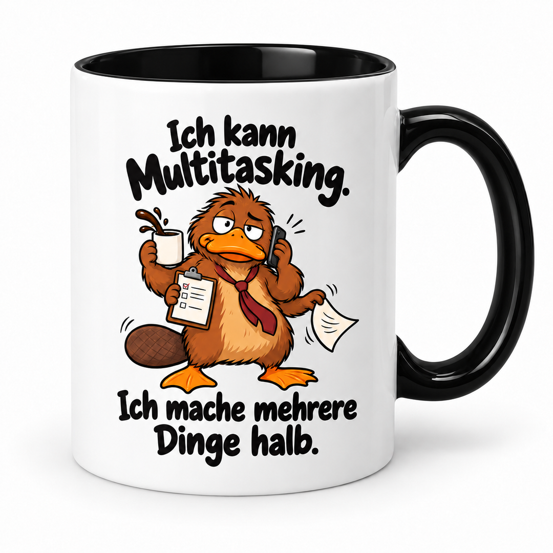 Schnabeltier-Tasse Multitasking – Schwarz