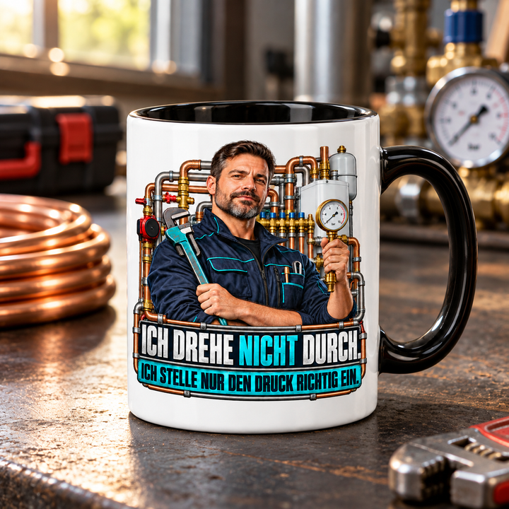 PEPAM SHK-Tasse „Ich drehe nicht durch. Ich stelle nur den Druck richtig ein.“ – Lifestyle