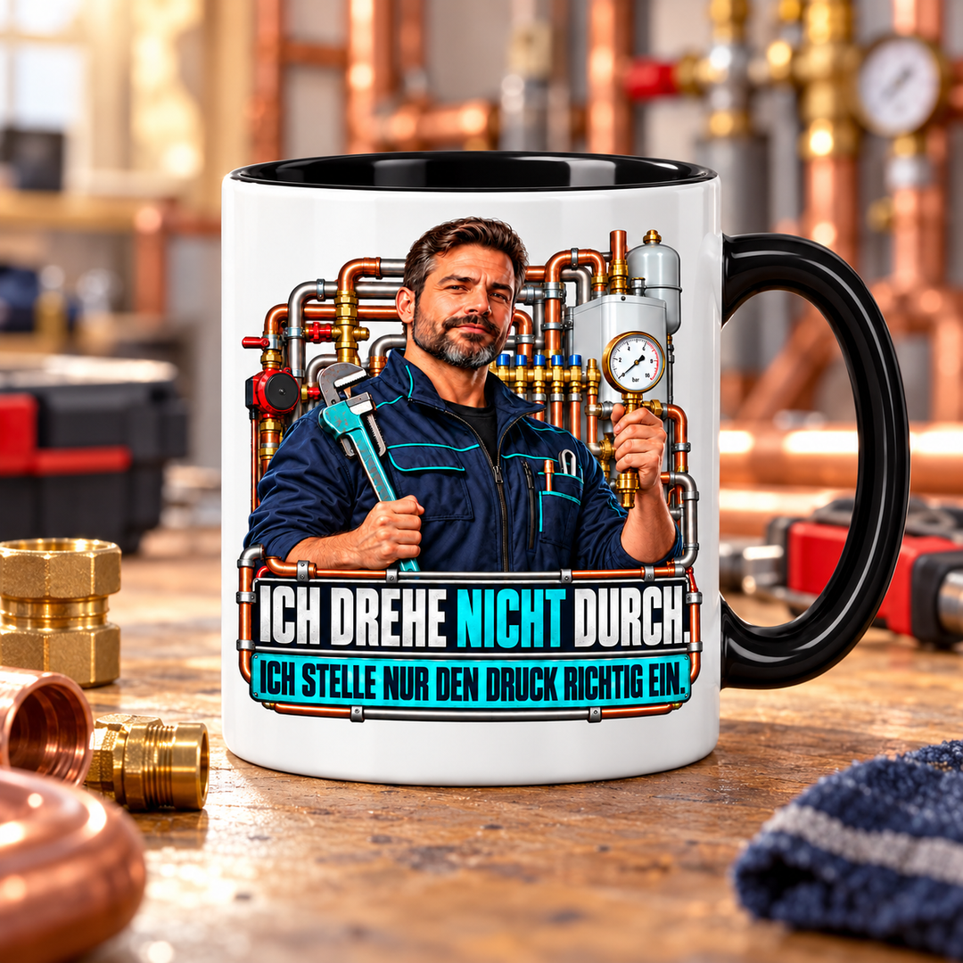 PEPAM SHK-Tasse „Ich drehe nicht durch. Ich stelle nur den Druck richtig ein.“ – Lifestyle