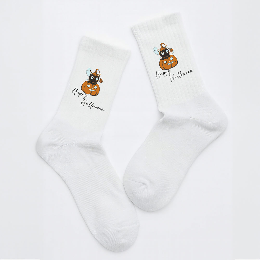 Socken „Happy Halloween“ – Lustige Halloween-Socken | Spooky Fun Socks aus Bio-Baumwolle | Limited Edition