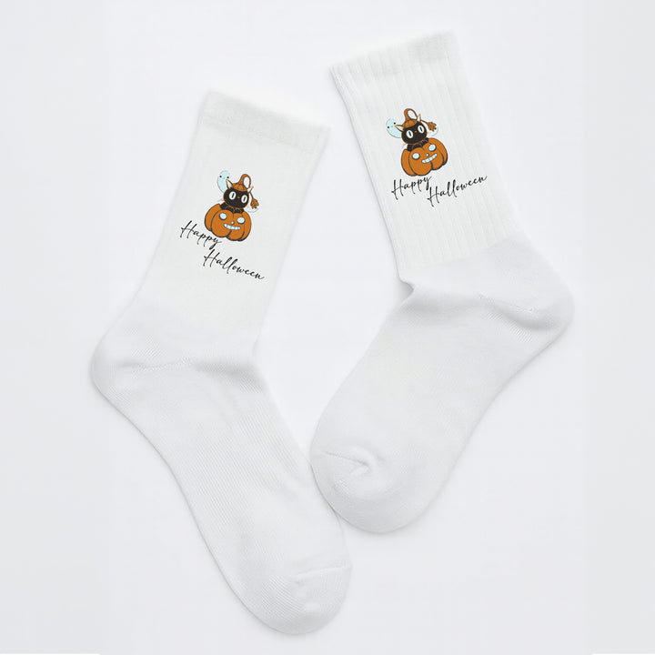 Socken „Happy Halloween“ – Lustige Halloween-Socken | Spooky Fun Socks aus Bio-Baumwolle | Limited Edition