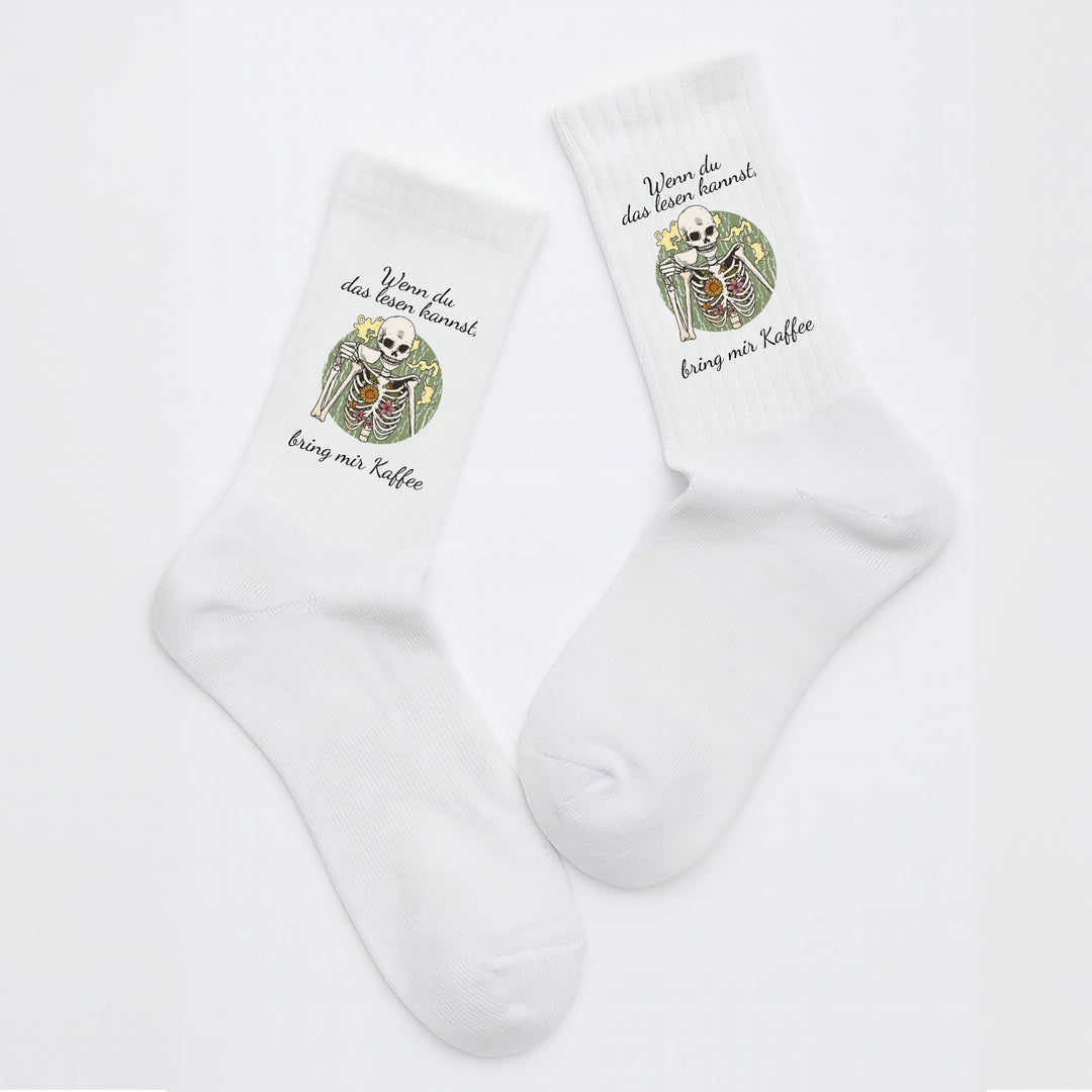 Socken „Wenn du das lesen kannst, bring mir Kaffee“ – Lustige Spruchsocken | Geschenkidee für Kaffeeliebhaber | Made in Europe