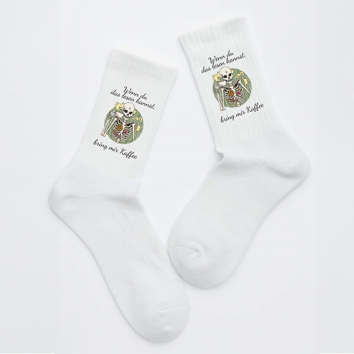 Socken „Wenn du das lesen kannst, bring mir Kaffee“ – Lustige Spruchsocken | Geschenkidee für Kaffeeliebhaber | Made in Europe